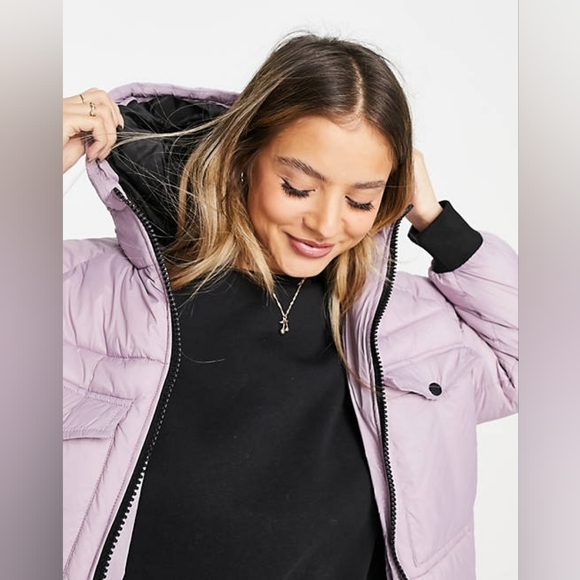 Wednesday's Girl Lilac Oversized Longline Jacket - US S - Picture 4 of 4